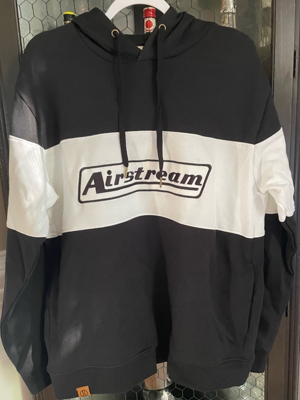 Official Merch from Airstream. Black and White Logo Pullover Hoodie